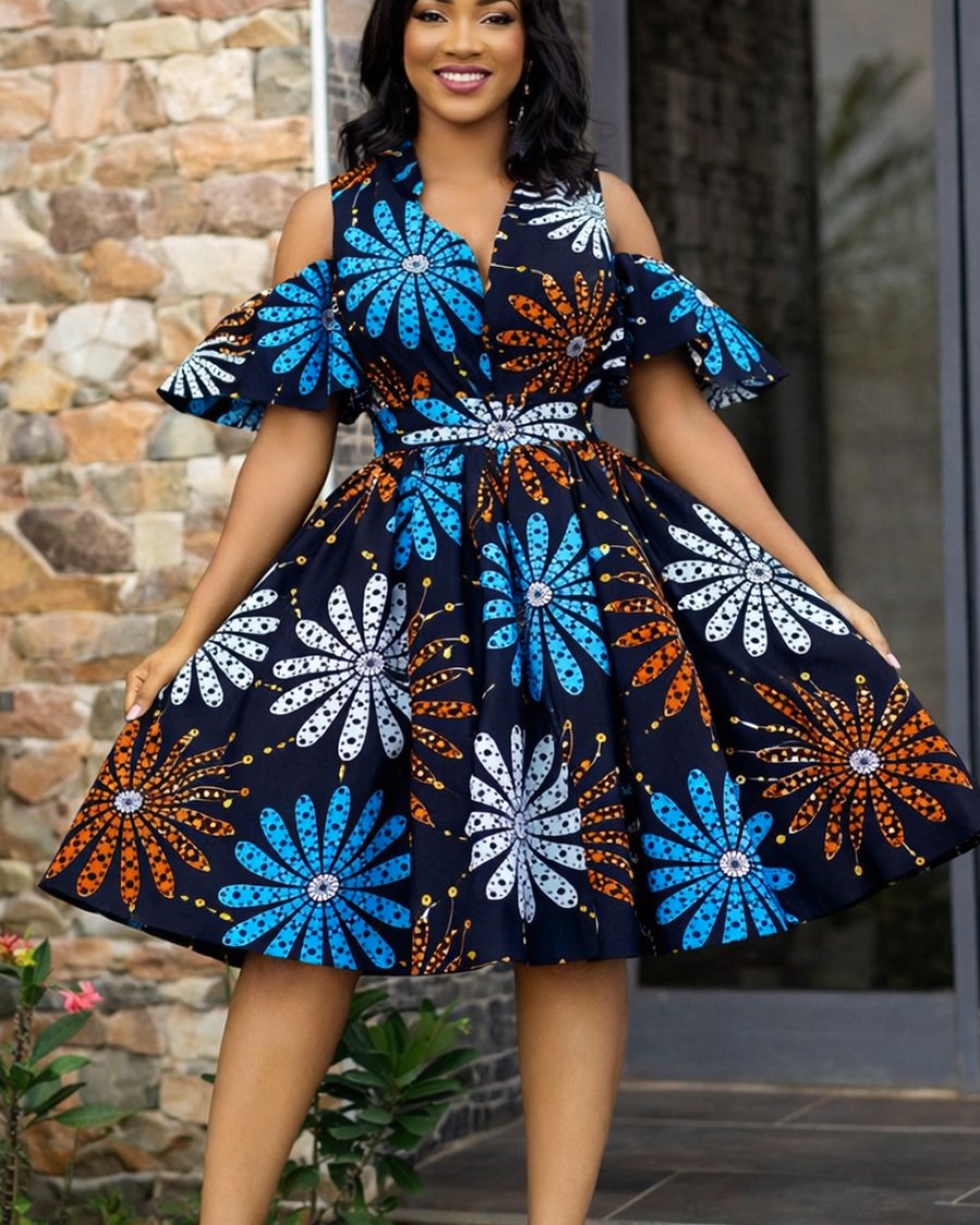Design concept for Bloom Luxe Kitenge Dress