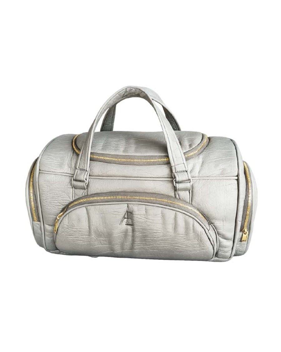 Aether Stitches Executive Grey Textured Duffle Bag