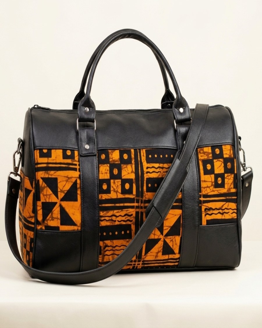 The Ochre print Duffle Bag.